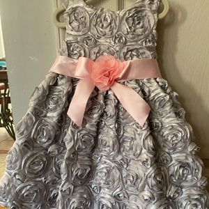 Silver and pink toddler dress.